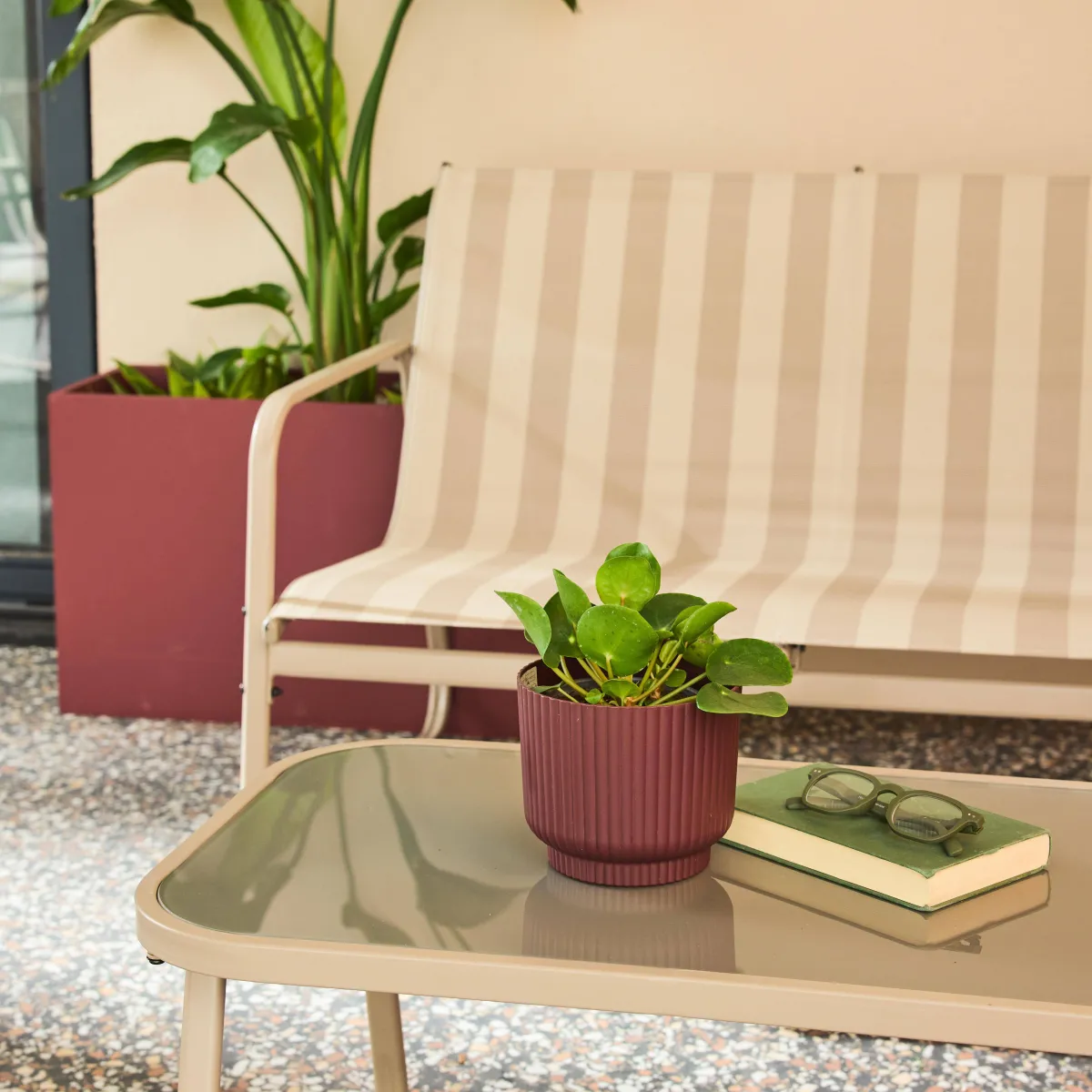 sweeek Salotto da giardino in metallo, 4 posti