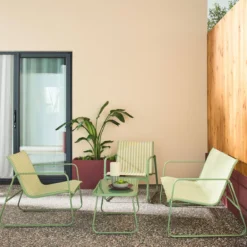 sweeek Salotto da giardino in metallo, 4 posti