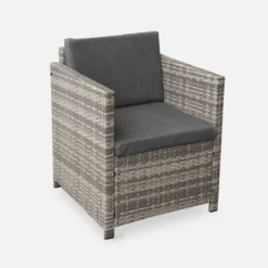 sweeek Salotto da giardino in resina intrecciata, 4 posti