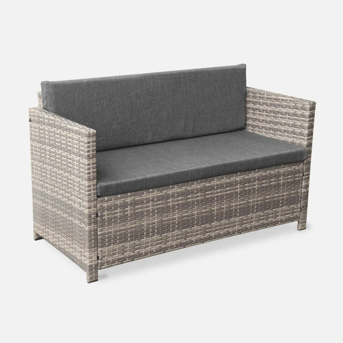 sweeek Salotto da giardino in resina intrecciata, 4 posti