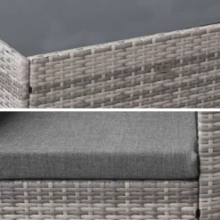 sweeek Salotto da giardino in resina intrecciata, 4 posti