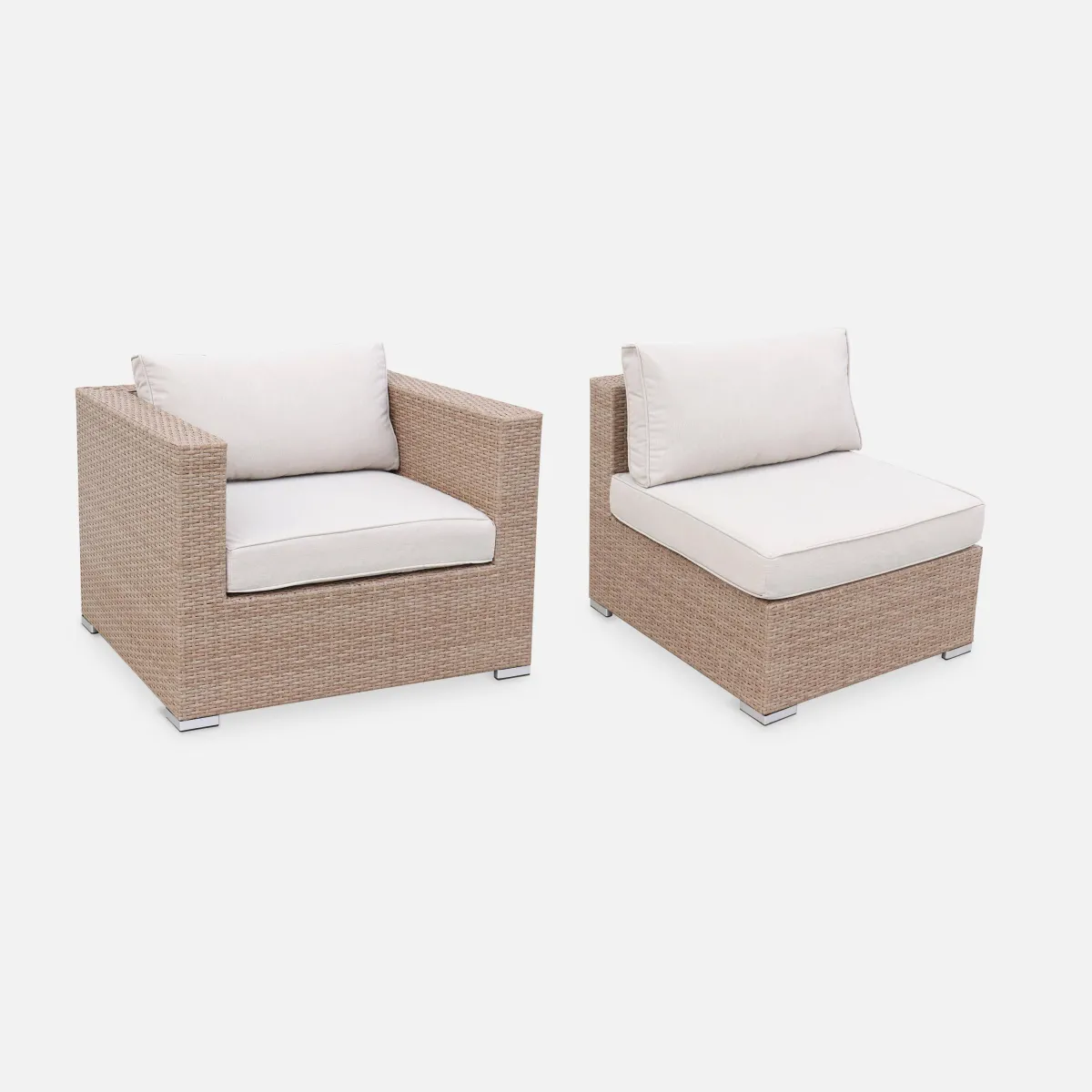 sweeek Salotto da giardino in resina intrecciata, 5 posti