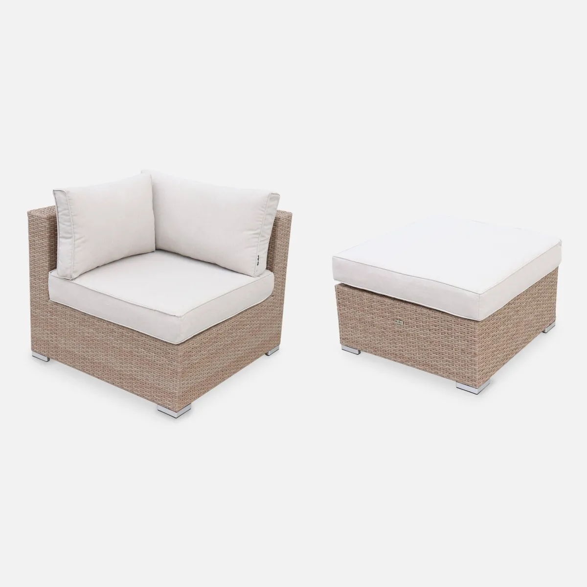 sweeek Salotto da giardino in resina intrecciata, 5 posti
