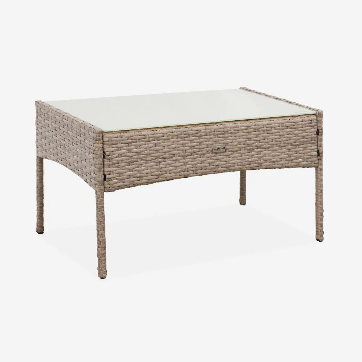 sweeek Salotto da giardino in resina intrecciata, 4 posti