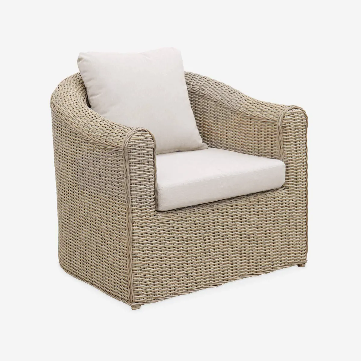 sweeek Salotto da giardino in resina intrecciata, 4 posti