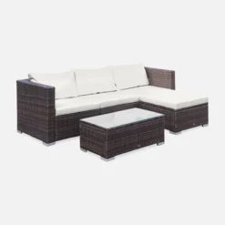 sweeek Salotto da giardino in resina, 4 posti