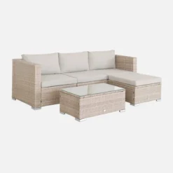 sweeek Salotto da giardino in resina, 4 posti