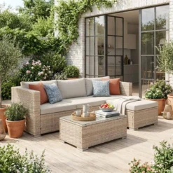 sweeek Salotto da giardino in resina, 4 posti