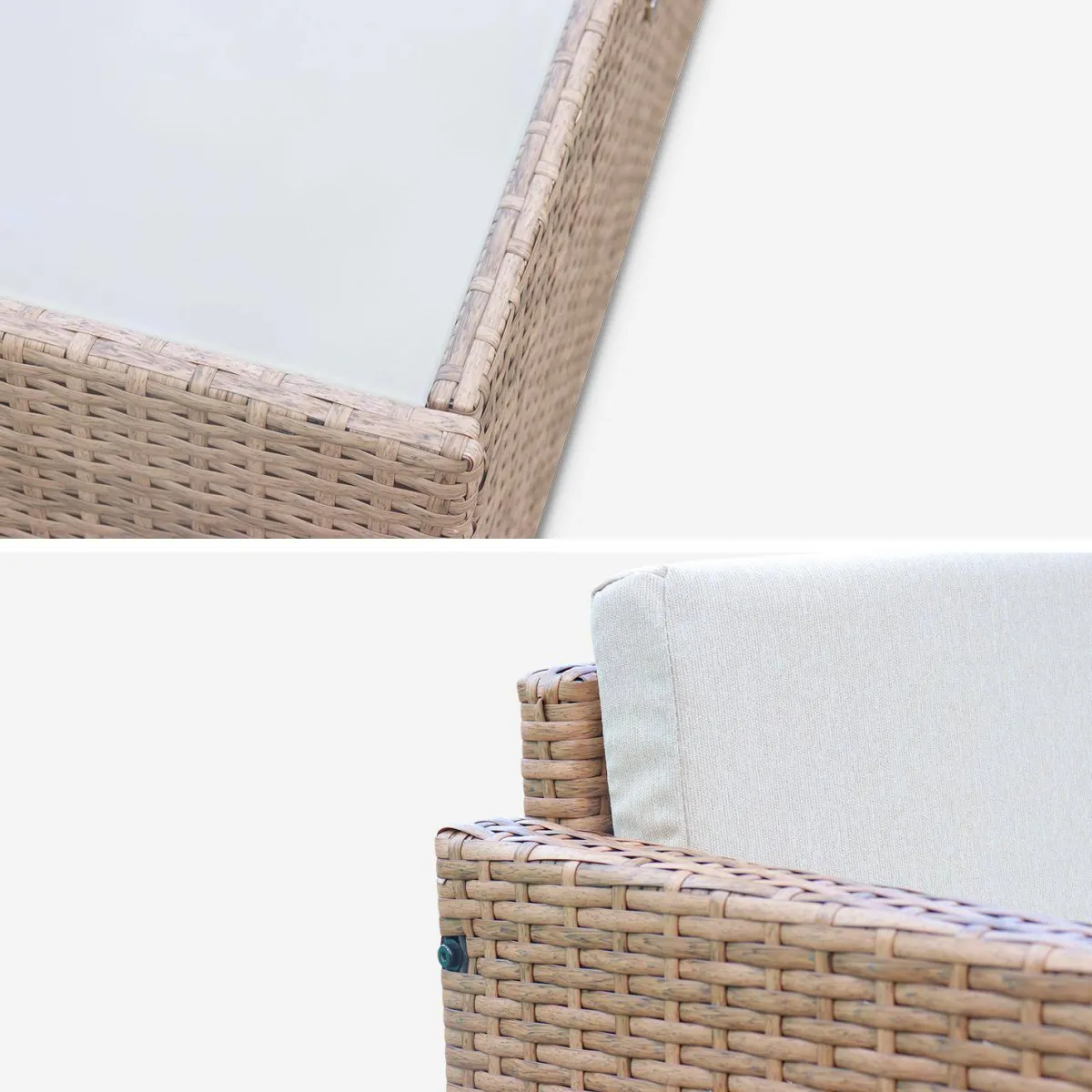 sweeek Salotto da giardino in resina intrecciata, 4 posti