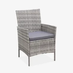 sweeek Salotto da giardino in resina intrecciata, 4 posti