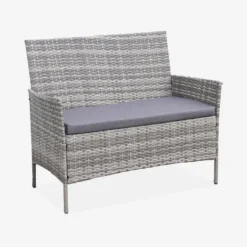 sweeek Salotto da giardino in resina intrecciata, 4 posti
