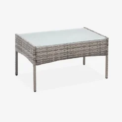 sweeek Salotto da giardino in resina intrecciata, 4 posti