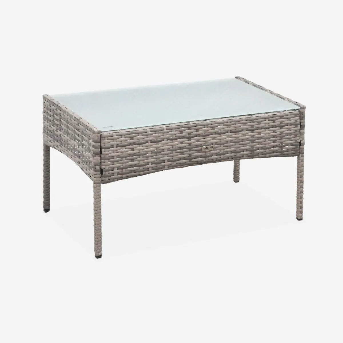sweeek Salotto da giardino in resina intrecciata, 4 posti