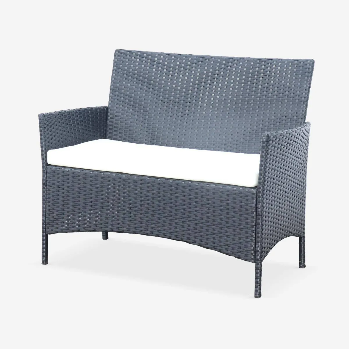 sweeek Salotto da giardino in resina intrecciata, 4 posti