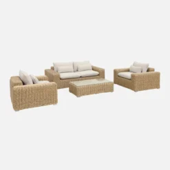sweeek Salotto da giardino in resina extra large, 4 posti