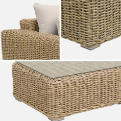 sweeek Salotto da giardino in resina extra large, 4 posti
