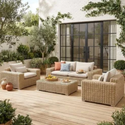 sweeek Salotto da giardino in resina extra large, 4 posti