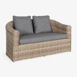 Salotto da giardino in resina intrecciata, 4 posti