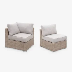 Salotto da giardino in resina intrecciata, 5 posti
