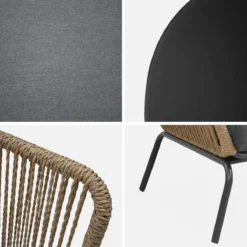 sweeek Salotto da giardino in resina intrecciata effetto rattan, 4 posti