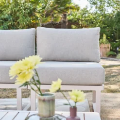 sweeek Salotto da giardino modulare in alluminio, 4 posti