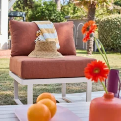 sweeek Salotto da giardino modulare in alluminio, 4 posti