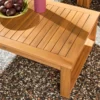 sweeek Salotto da giardino modulare in legno di acacia e tessuto beige, 4 posti