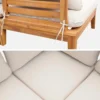 sweeek Salotto da giardino modulare in legno di acacia, 5 posti