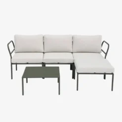 sweeek Salotto da giardino modulare in alluminio, 4 posti