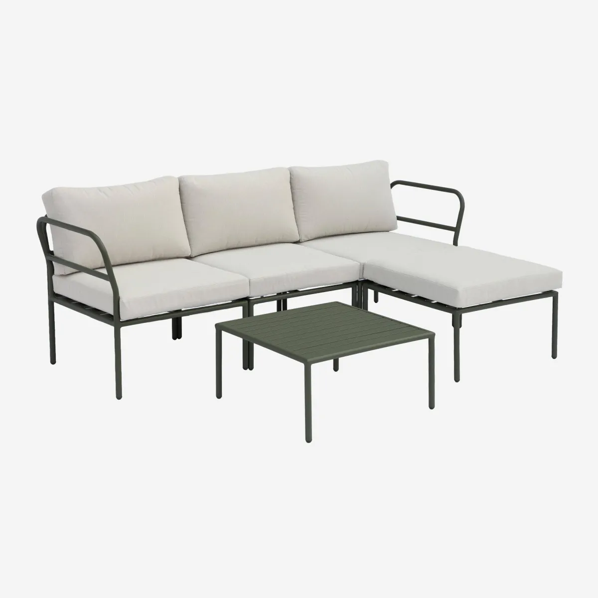 sweeek Salotto da giardino modulare in alluminio, 4 posti