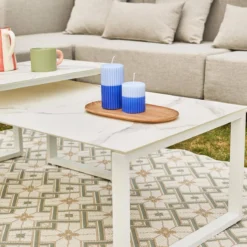 sweeek Salotto da giardino modulare in alluminio, 4 posti