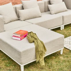 sweeek Salotto da giardino modulare in alluminio, 4 posti