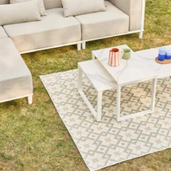 sweeek Salotto da giardino modulare in alluminio, 4 posti