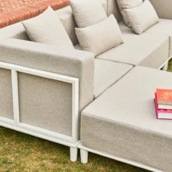 sweeek Salotto da giardino modulare in alluminio, 4 posti