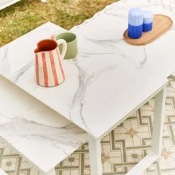 sweeek Salotto da giardino modulare in alluminio, 4 posti