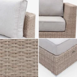 sweeek Salotto da giardino premium in resina intrecciata, 5 posti