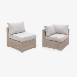 sweeek Salotto da giardino premium in resina intrecciata, 12-14 posti
