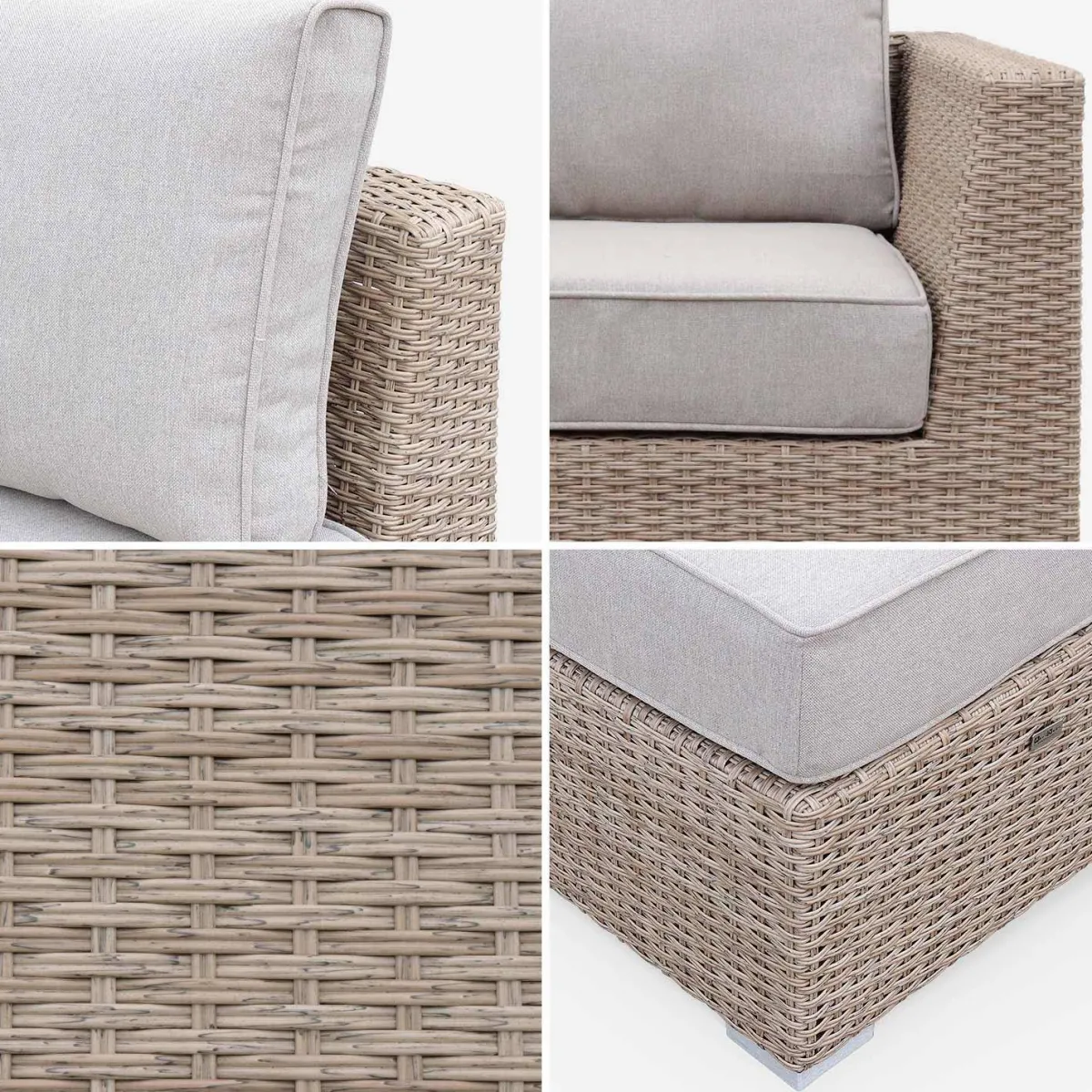 sweeek Salotto da giardino premium in resina intrecciata, 12-14 posti