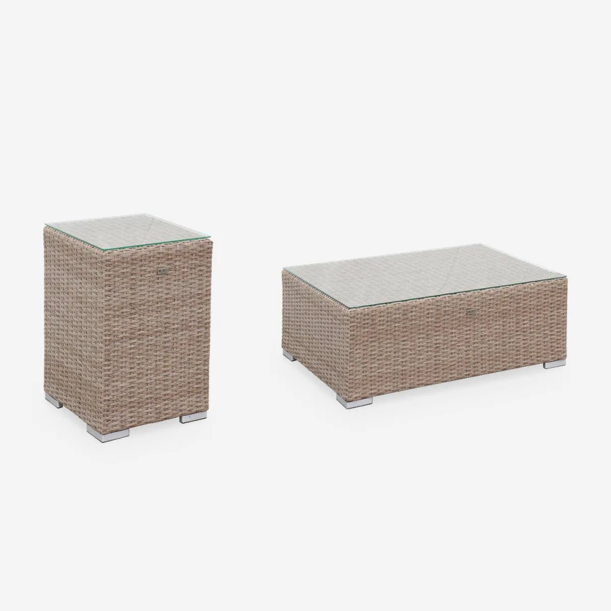 sweeek Salotto da giardino premium in resina intrecciata, 12-14 posti