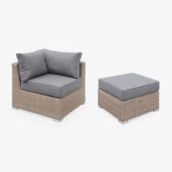 sweeek Salotto da giardino premium in resina intrecciata, 5 posti