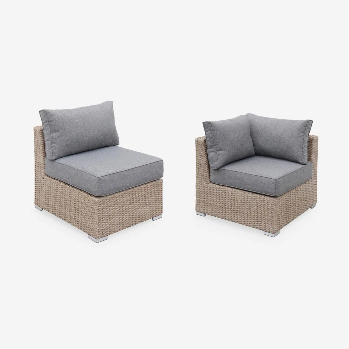 Salotto da giardino premium in resina intrecciata, 12-14 posti