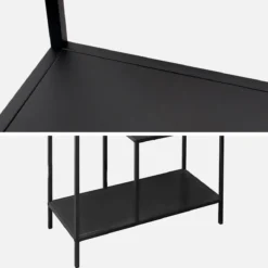 sweeek Scaffale asimmetrico in metallo nero, 4 vani