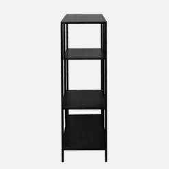 sweeek Scaffale asimmetrico in metallo nero, 4 vani