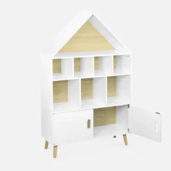 sweeek Scaffale per bambini in legno a forma di casa