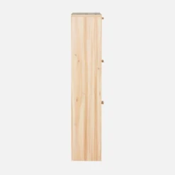 sweeek Scarpiera con decoro in canna e legno, 3 ante