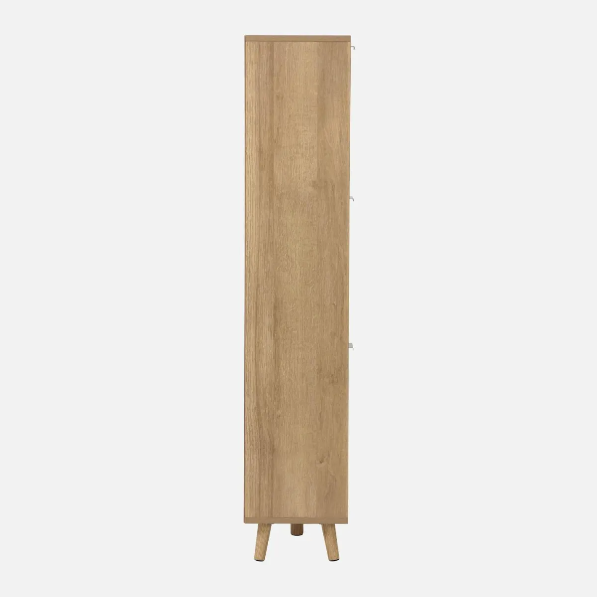 sweeek Scarpiera con decoro in legno e canna, 3 ante