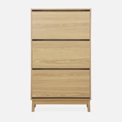 sweeek Scarpiera scandinava in legno, 3 ante