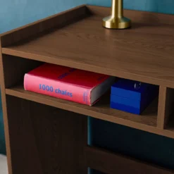 sweeek Scrivania decorazione legno 2 cassetti di stoccaggio