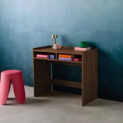 sweeek Scrivania decorazione legno 2 cassetti di stoccaggio
