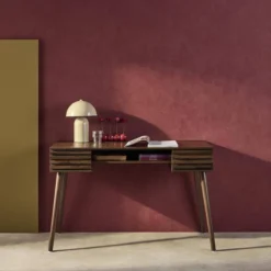 sweeek Scrivania effetto legno 2 cassetti